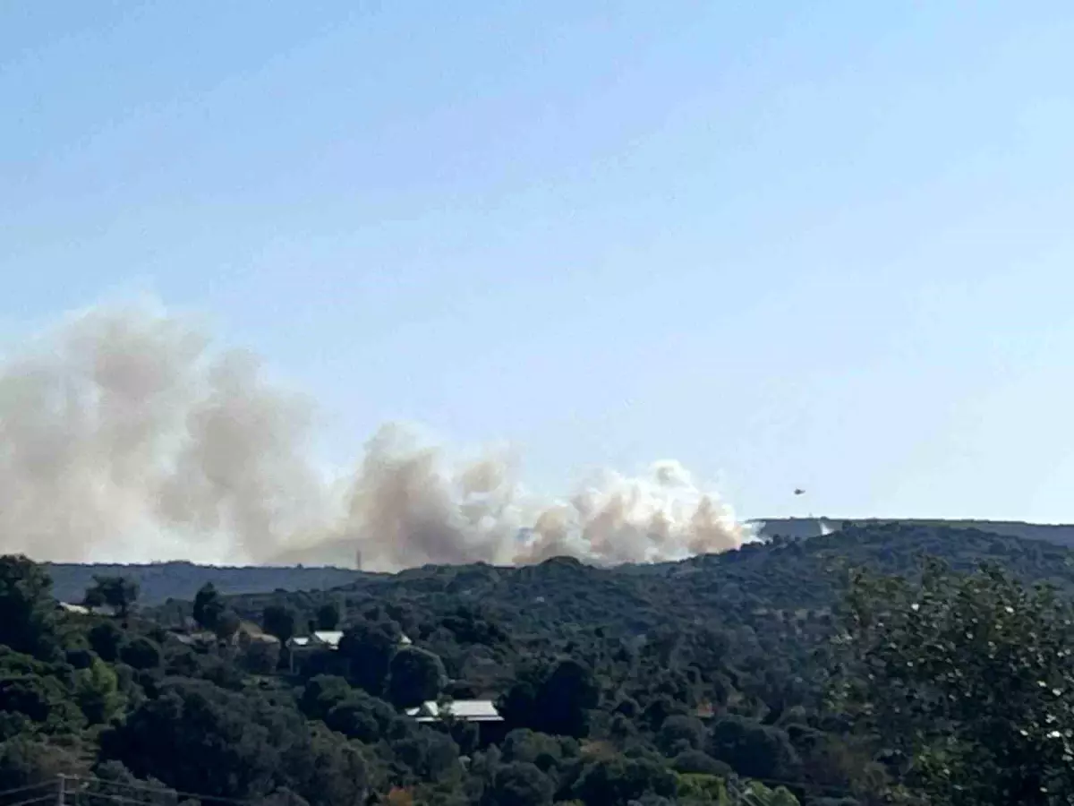 Çeşme\'deki Yangına Havadan ve Karadan Müdahale Devam Ediyor