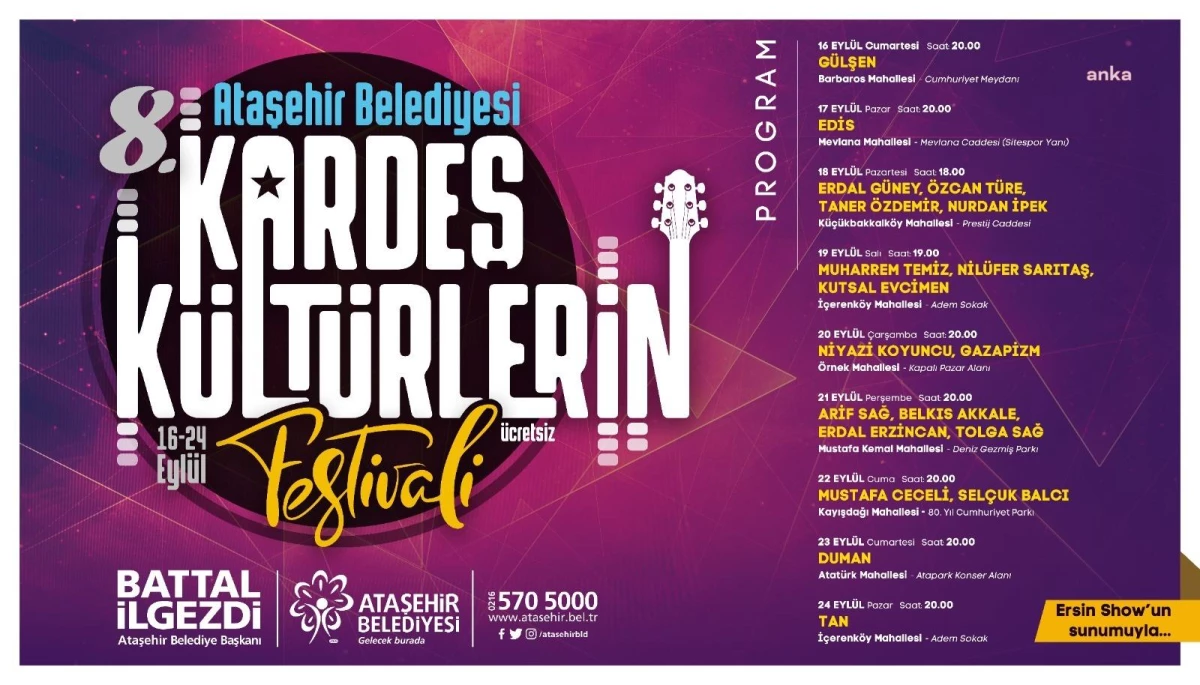 Ataşehir Belediyesi Kardeş Kültürlerin Festivali Başlıyor