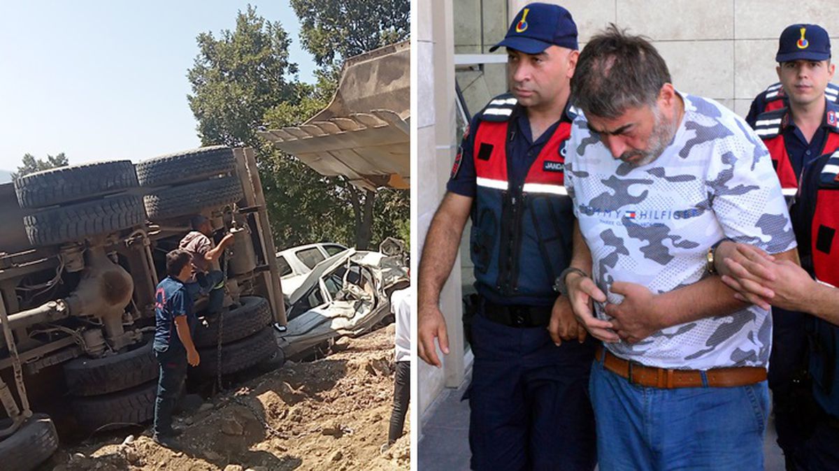 Kamyonuyla cenaze namazı kılanların arasına dalan şoför kendini böyle savundu