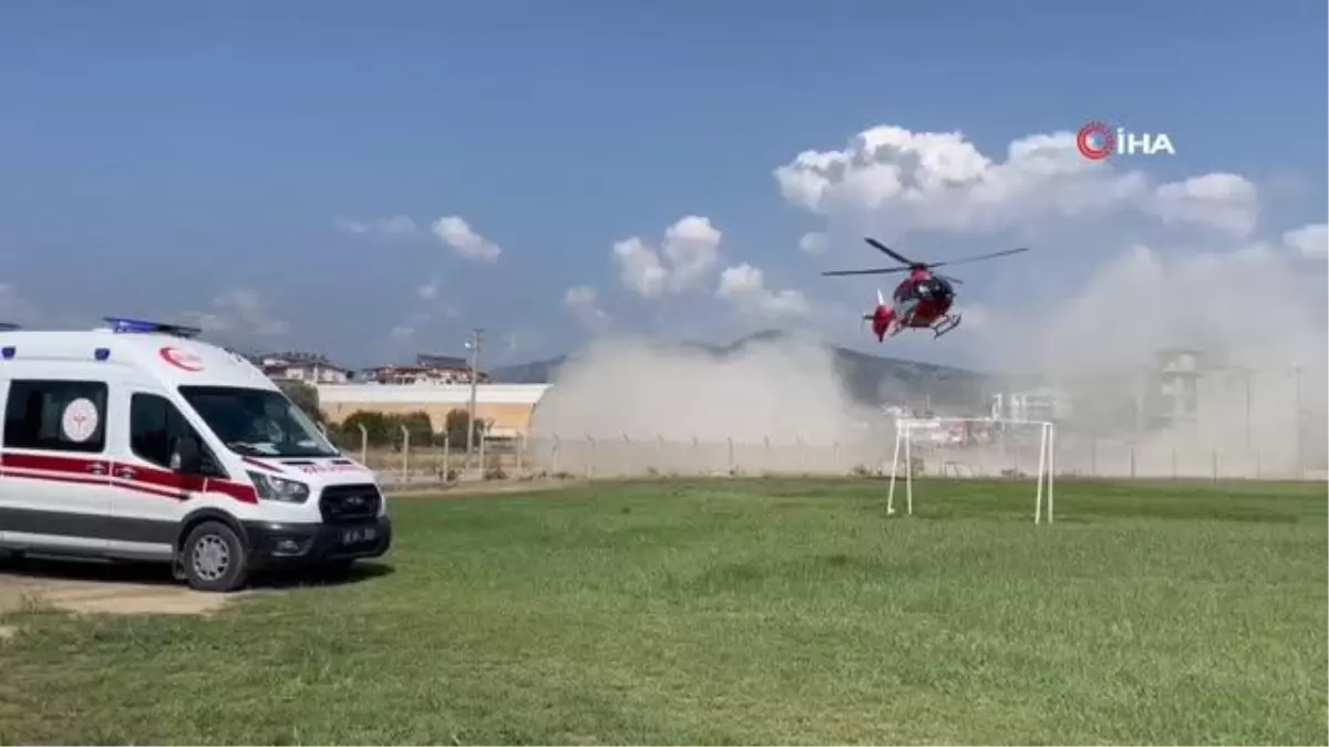 Durumu kötüye giden hastanın imdadına hava ambulansı yetişti