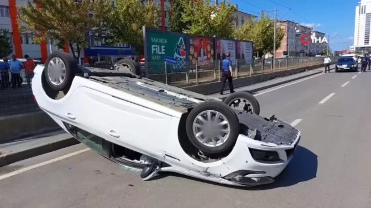 Samsun\'da otomobil takla attı: 1 yaralı