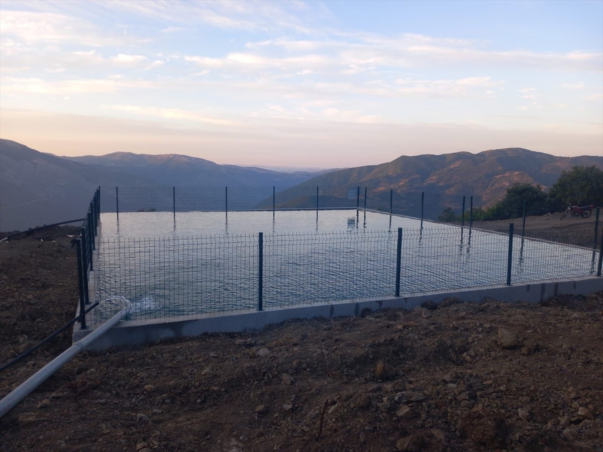 Amasya Yıkılgan köyünde sulama havuzu yapıldı