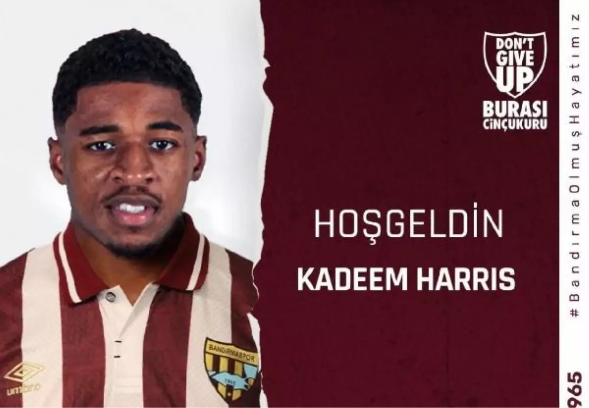 Bandırmaspor, Kadeem Harris\'i kadrosuna kattı