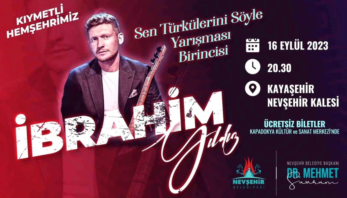 İbrahim Yıldız, Nevşehir Kalesi\'nde Konser Verecek