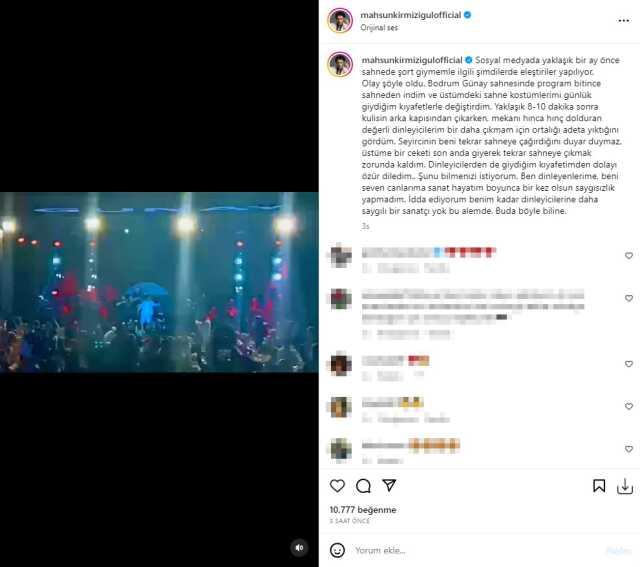 Sahneye şortla çıktığı için linç edilen Mahsun Kırmızıgül'den cevap: Görüntü konser sonrası çekildi, dinleyicilerden özür dilemiştim