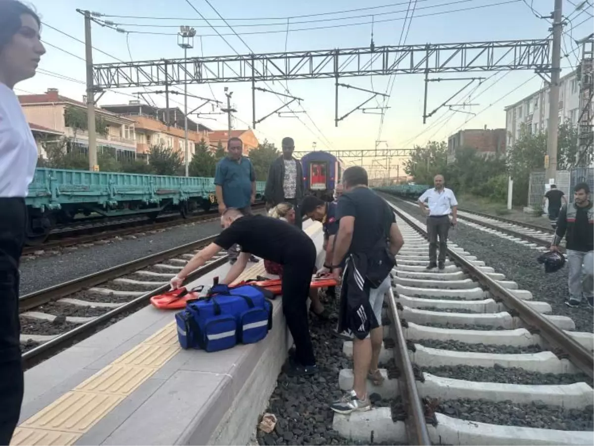 Muratlı\'da trenden atlayan kadın ölümden döndü