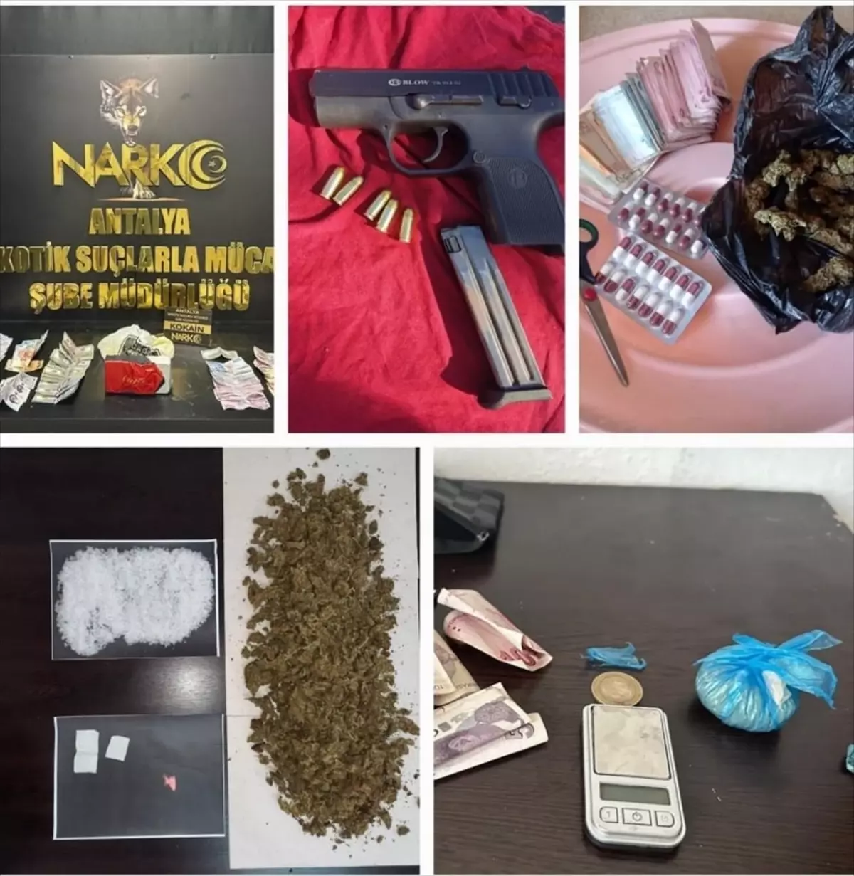 Antalya\'da Narkotik Operasyonunda 20 Adrese Baskın Yapıldı