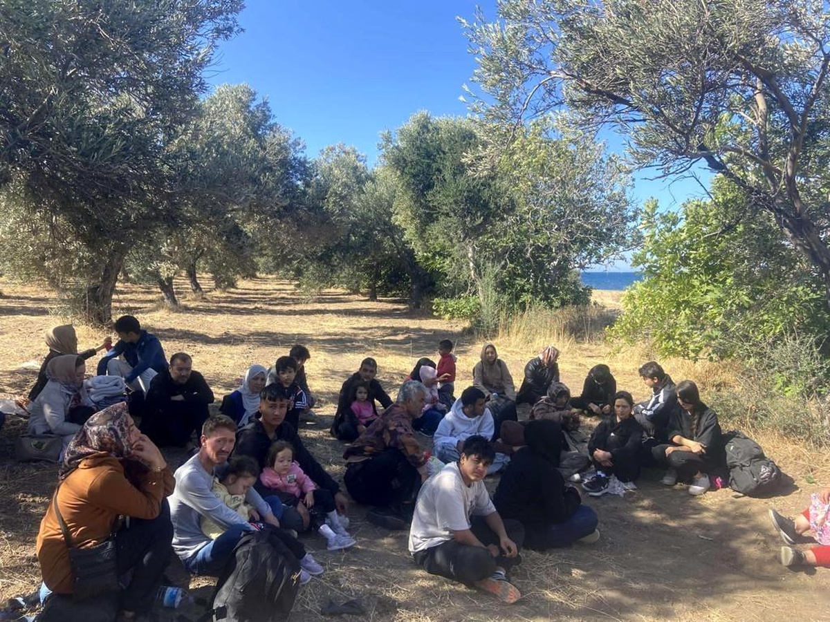 Çanakkale\'de 14 Afganistan uyruklu kaçak göçmen yakalandı