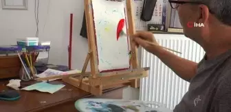 Felç Geçiren Emekli Öğretmen, Hayır Kurumlarına Bağış Yapanlara Resim Hediye Ediyor