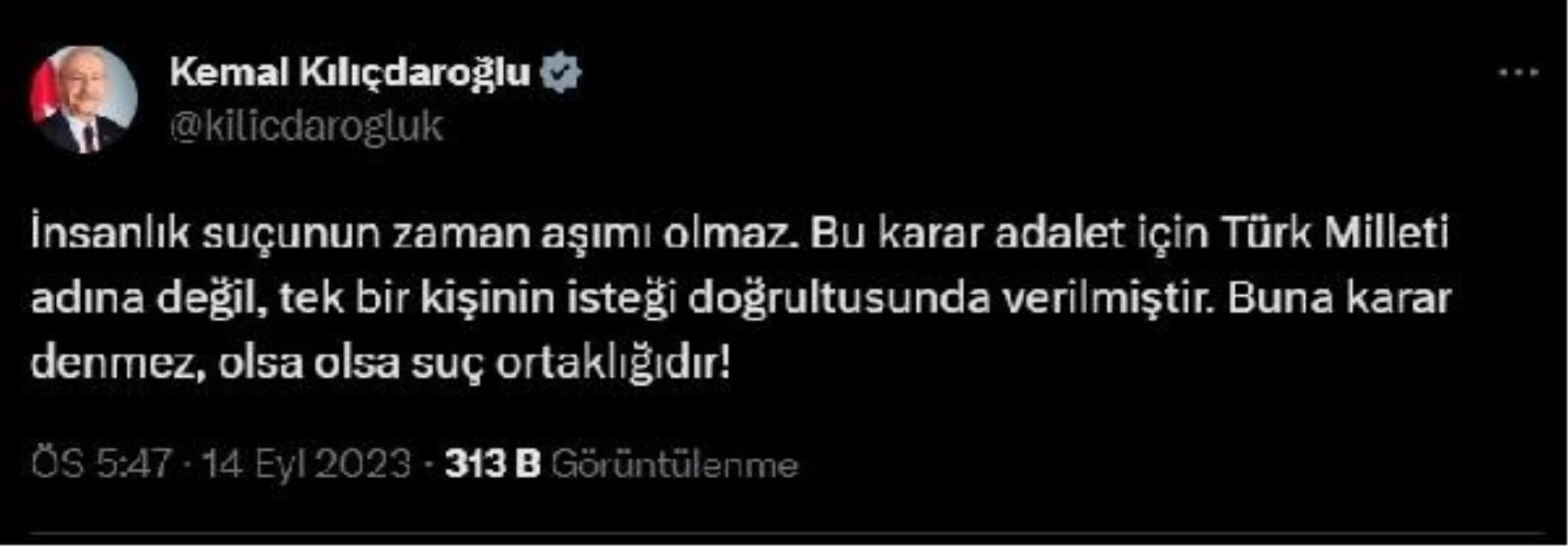 Kılıçdaroğlu: Madımak davasının kapatılması suç ortaklığıdır