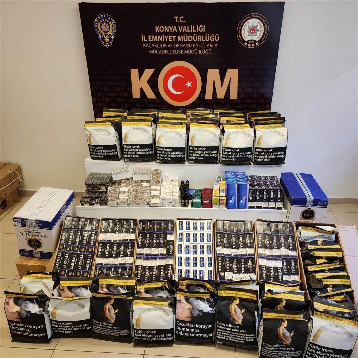 Konya\'da Kaçakçılık Operasyonu: 7 Şüpheli Gözaltına Alındı