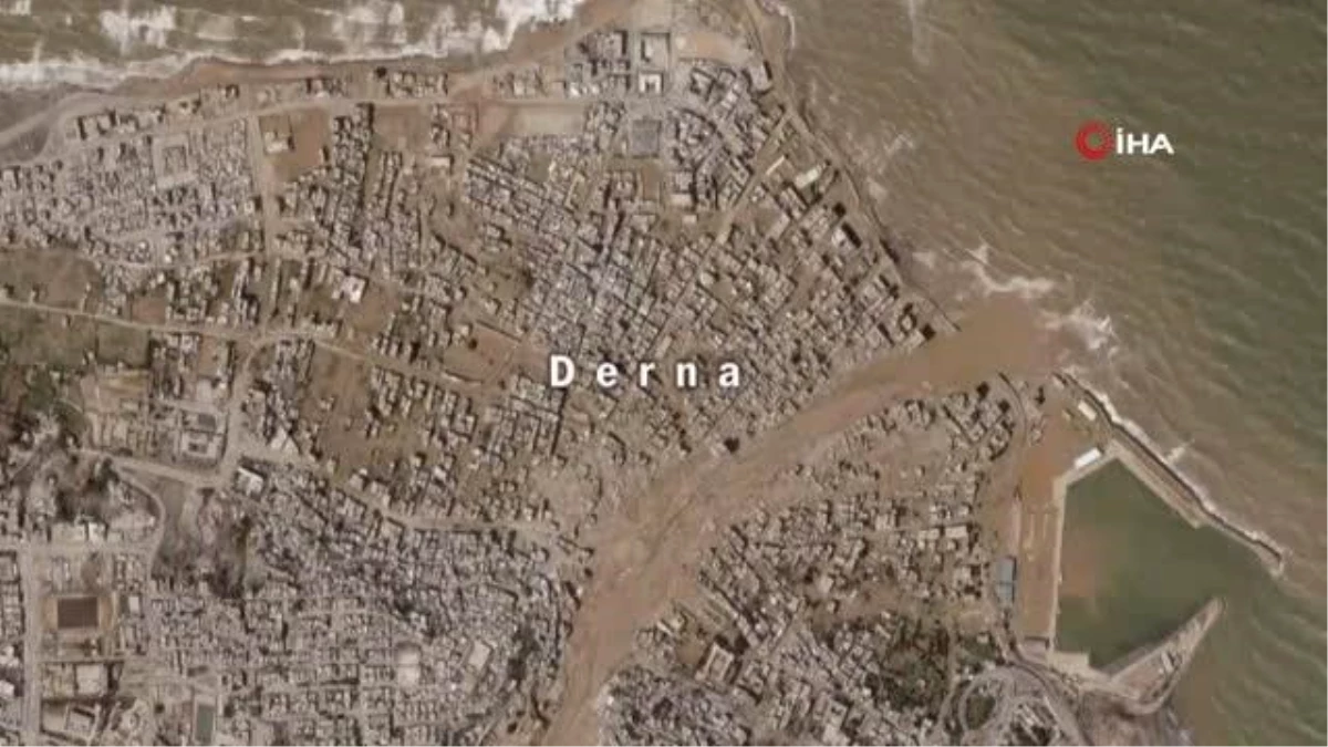 Libya\'daki sel felaketinin boyutu uydudan görüntülendi