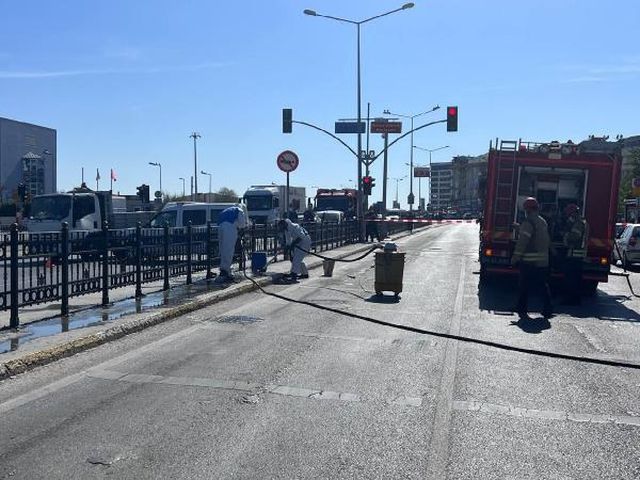 Pendik'te kimyasal alarmı! Yol trafiğe kapatıldı