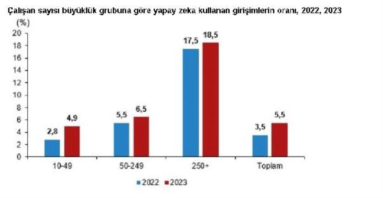 TÜİK: Türkiye\'deki Girişimlerin Yüzde 96\'sı İnternet Erişimine Sahip