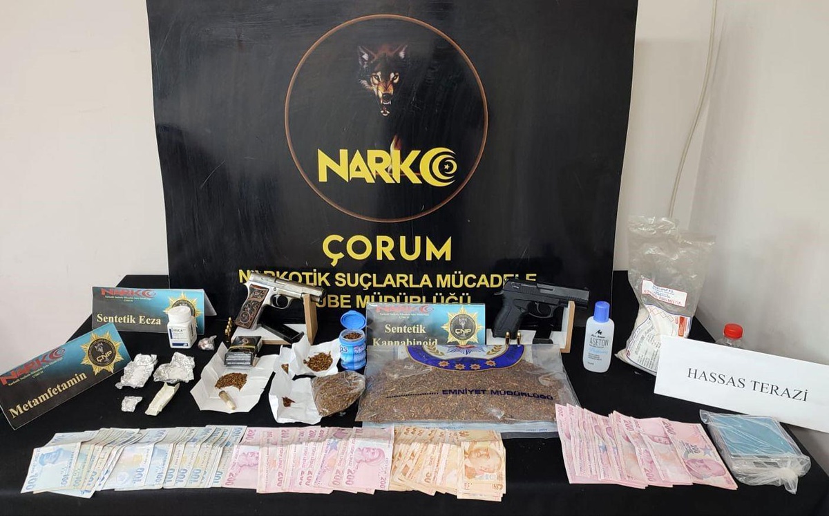 Çorum\'da Uyuşturucu Operasyonunda Büyük Miktarda Madde Ele Geçirildi