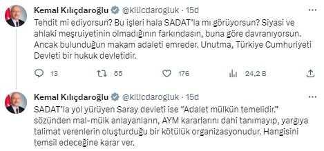 Cumhurbaşkanı Erdoğan'ın Sezgin Tanrıkulu için sarf ettiği sözlere Kılıçdaroğlu'ndan tepki