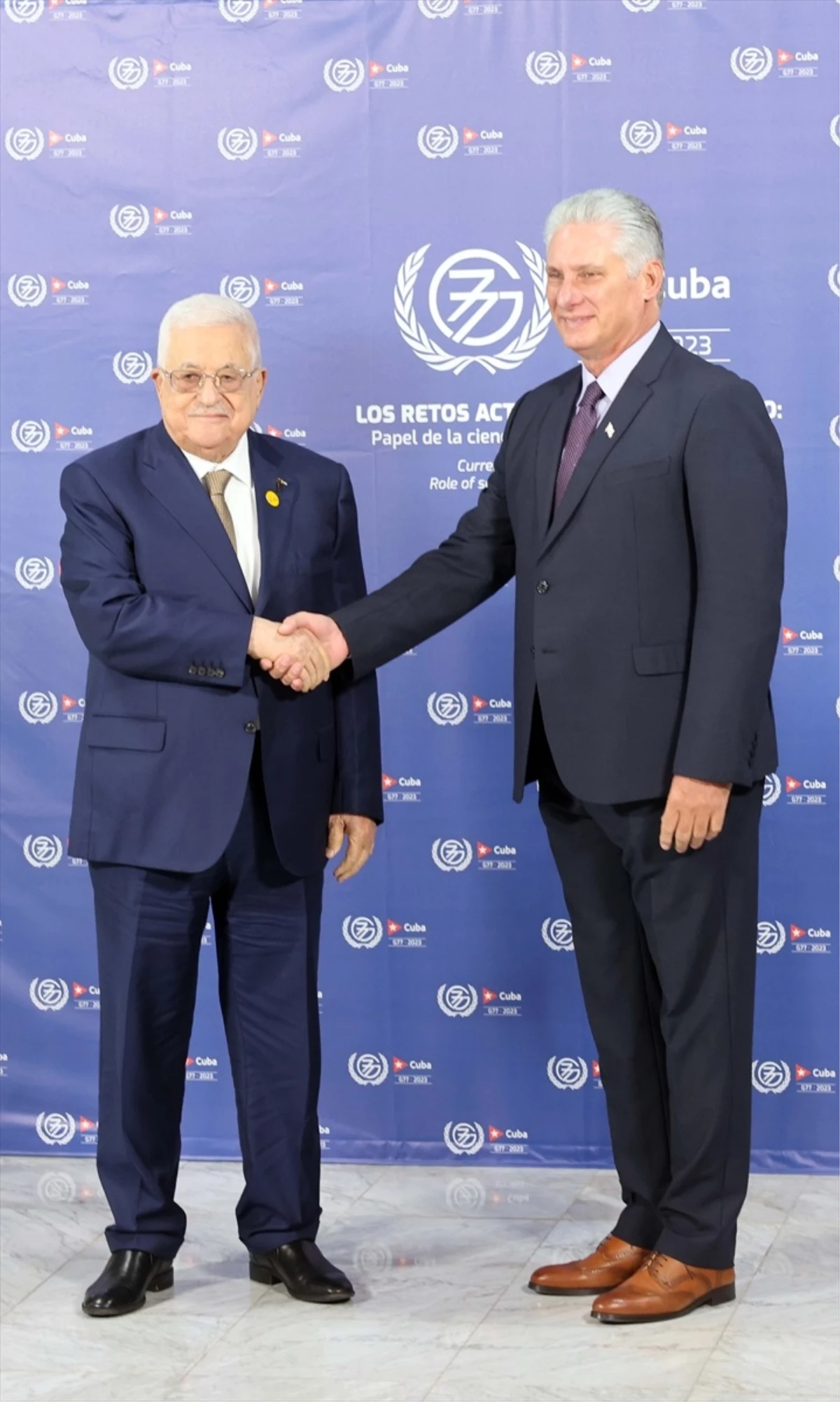 Filistin Devlet Başkanı Abbas, Küba Devlet Başkanı Diaz-Canel ile Filistin meselesini görüştü