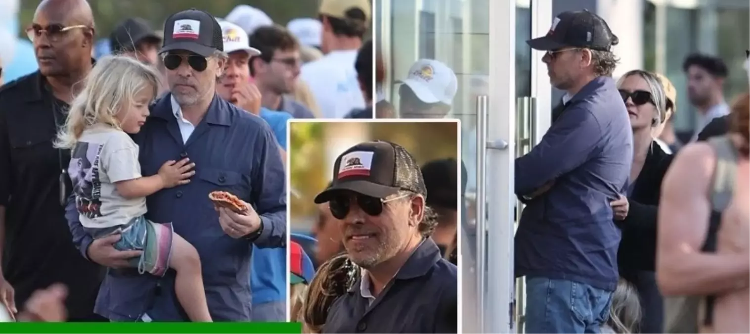 Hunter Biden, California\'da bedava pizza sırasında görüntülendi