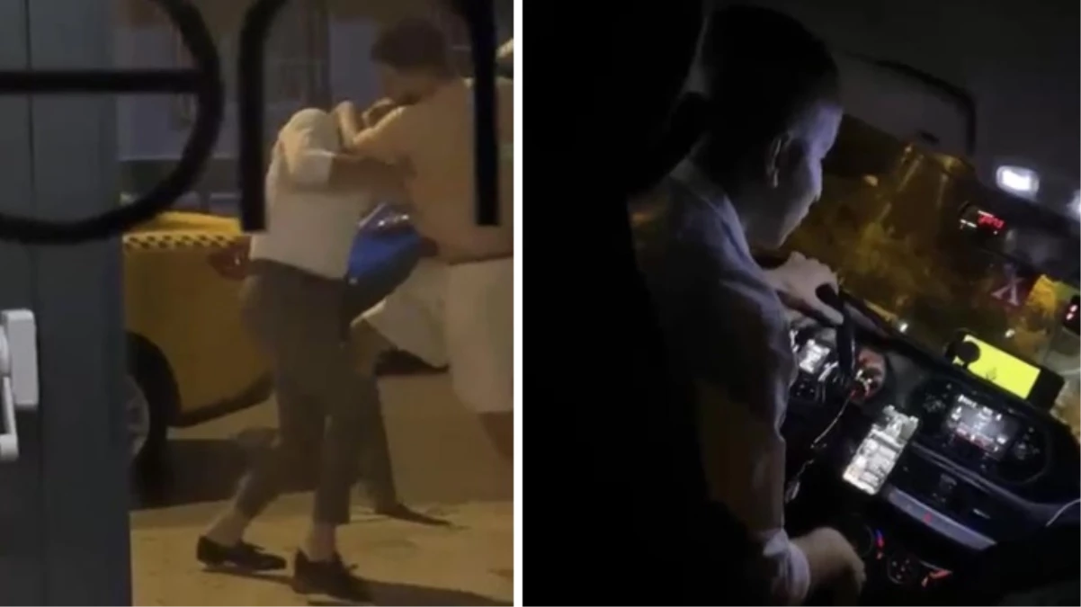 Kadın yolcusunu taciz eden taksici, erkek arkadaşına da kafa attı