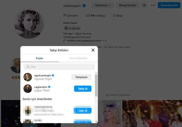 Seda Sayan, Instagram'da herkesi takipten çıkardı! Sadece eşi ve oğluna kıyamadı