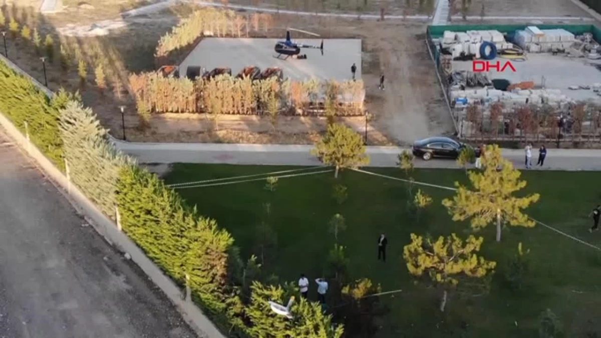 Afyonkarahisar\'da 5 Yıldızlı Otelin Bahçesine Helikopter Düştü