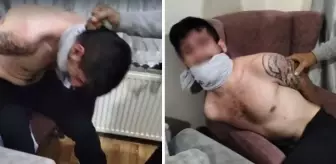Görüntüler kan donduran cinsten! Kaçırdıkları kişinin ağzını bağlayıp böyle işkence ettiler 