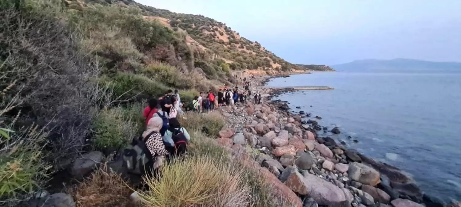 Ayvacık\'ta 67 kaçak göçmen yakalandı