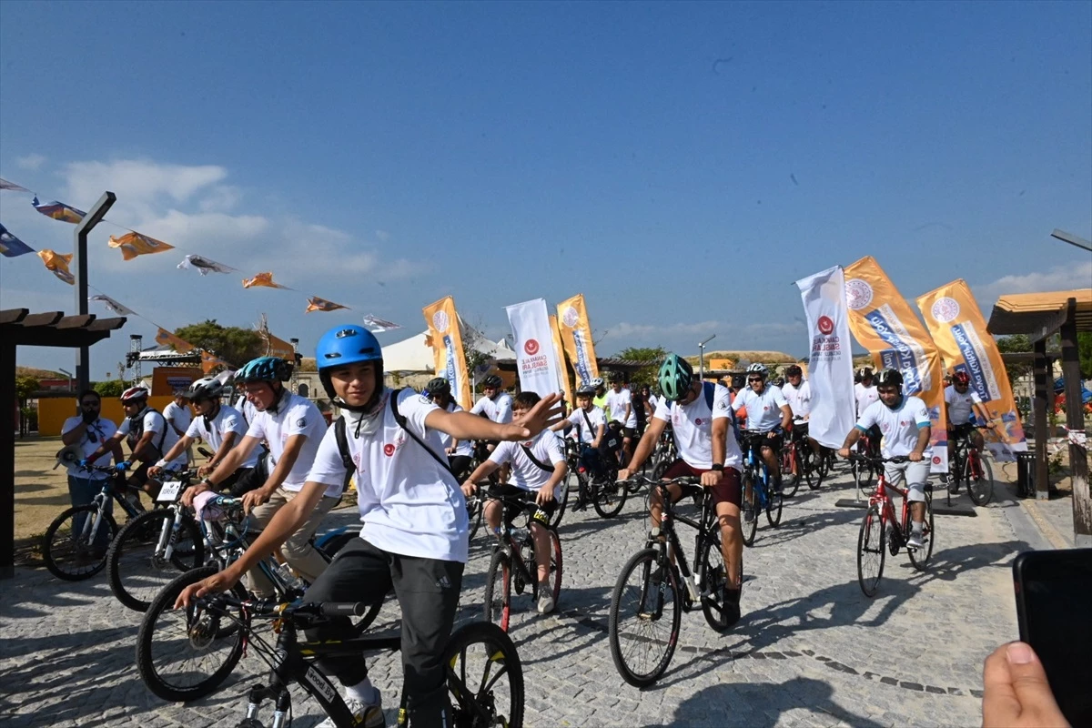 Çanakkale\'de Troya Kültür Yolu Festivali\'nde Bisiklet Etkinliği