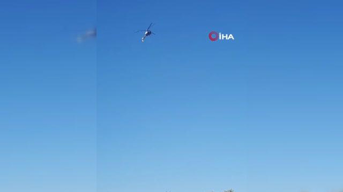 Düşen helikopterin enkazının kaldırılması için kaza kırım ekibi bekleniyor