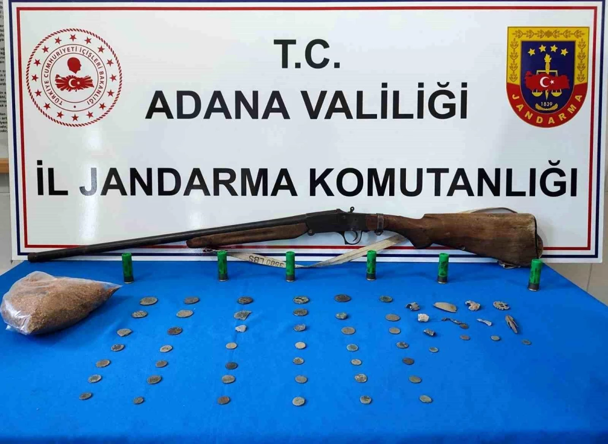 Adana\'da Roma dönemine ait 46 sikke ele geçirildi