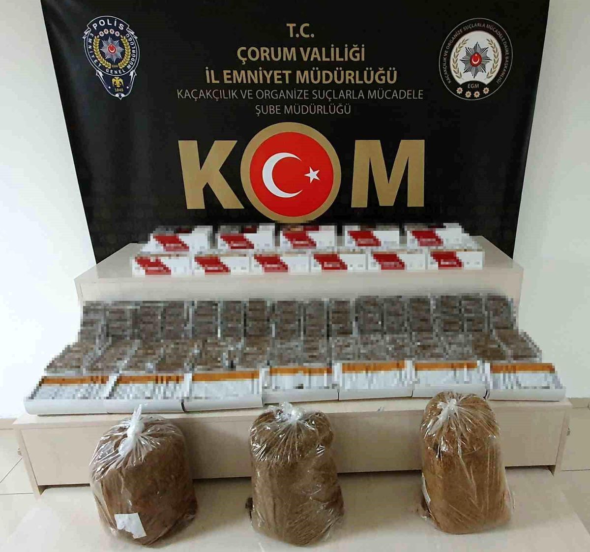 Çorum\'da Kaçakçılık Operasyonunda Silah ve Kaçak Ürünler Ele Geçirildi