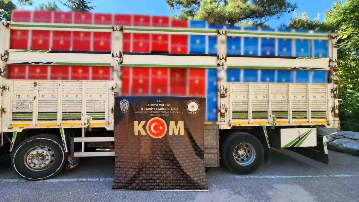 Konya\'da 7 Milyon 500 Bin Gümrük Kaçağı Makaron Ele Geçirildi