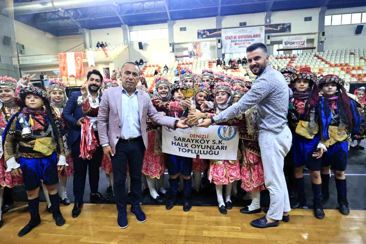 Denizli\'de Halk Oyunları Yarışması Tamamlandı