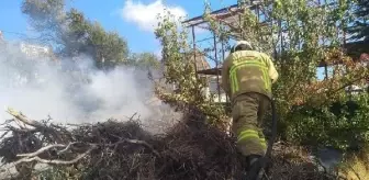 Erdek'te prefabrik villada çıkan yangın söndürüldü