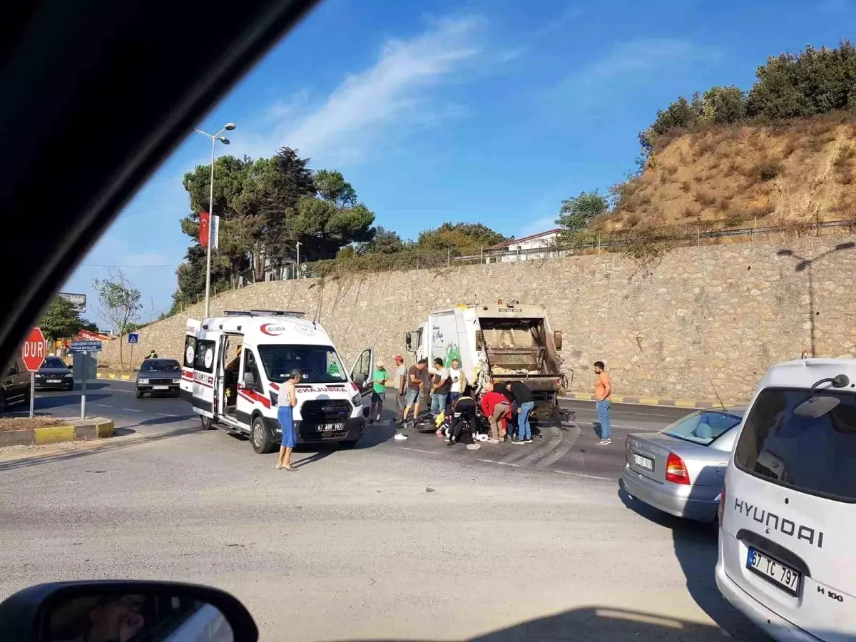 Zonguldak\'ta motosiklet ile otomobil çarpıştı: 1 yaralı