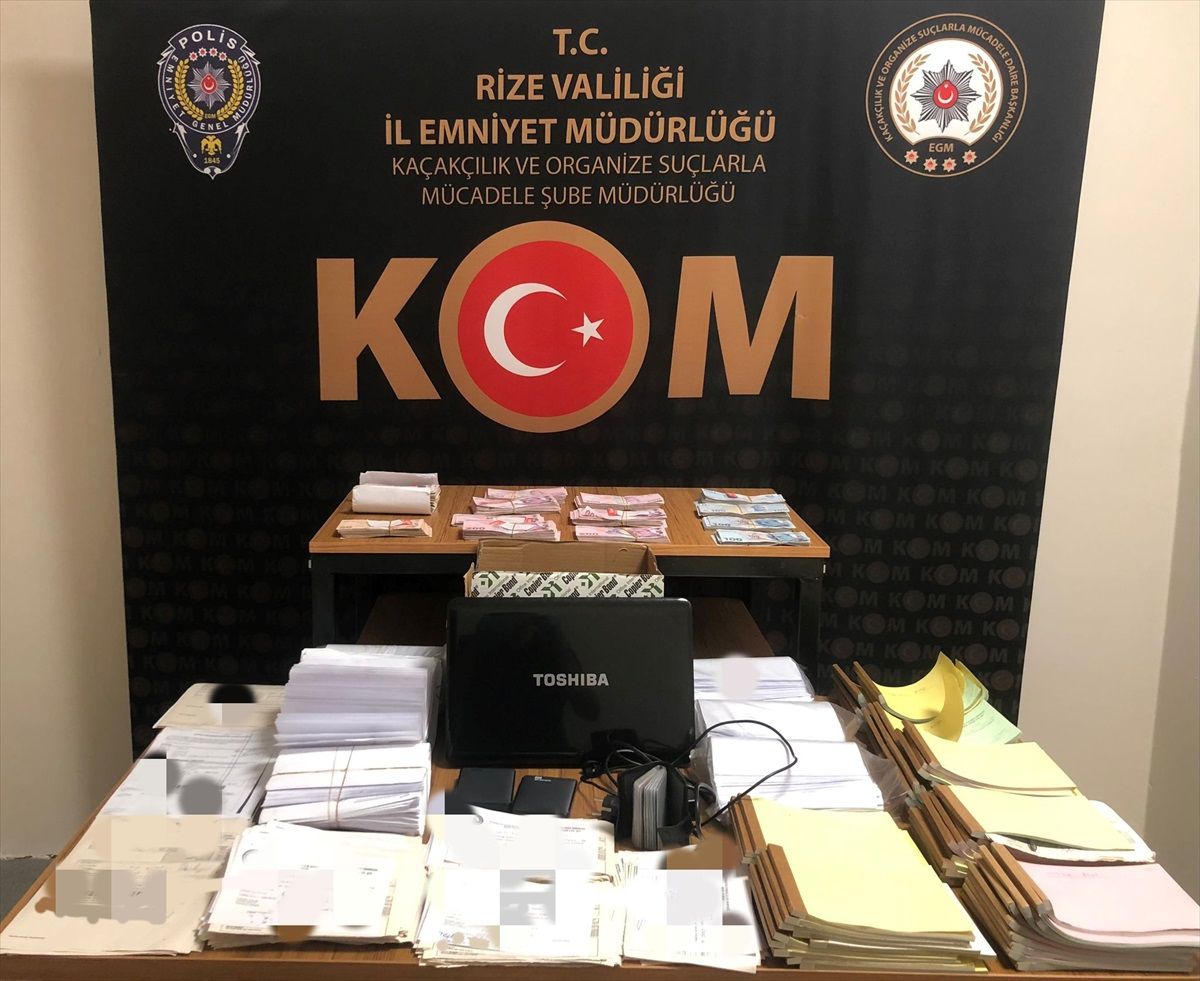 Rize\'de düzenlenen tefecilik operasyonunda 6 şüpheli gözaltına alındı