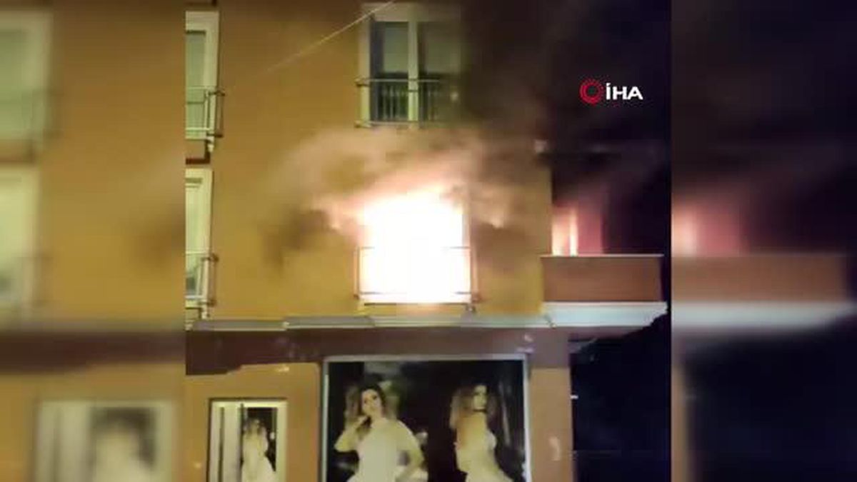 Çerkezköy\'de 5 Katlı Binada Yangın Çıktı