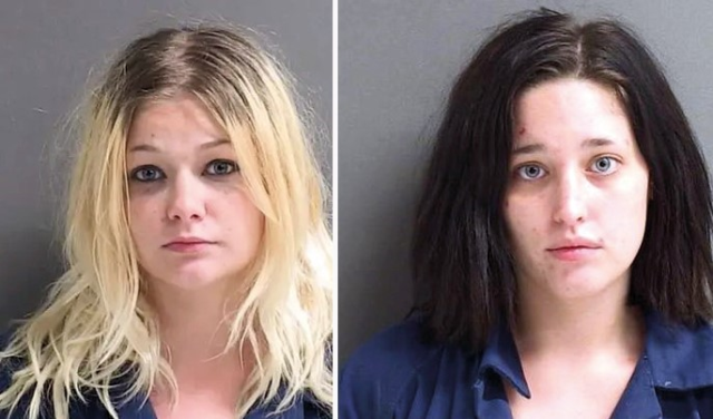 Bir barda bebeği havaya fırlatan iç çamaşırlı iki sarhoş kadın tutuklandı
