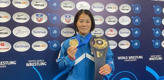 Japon Haruna Okuno, 2023 Dünya Güreş Şampiyonası'nda altın madalya kazandı