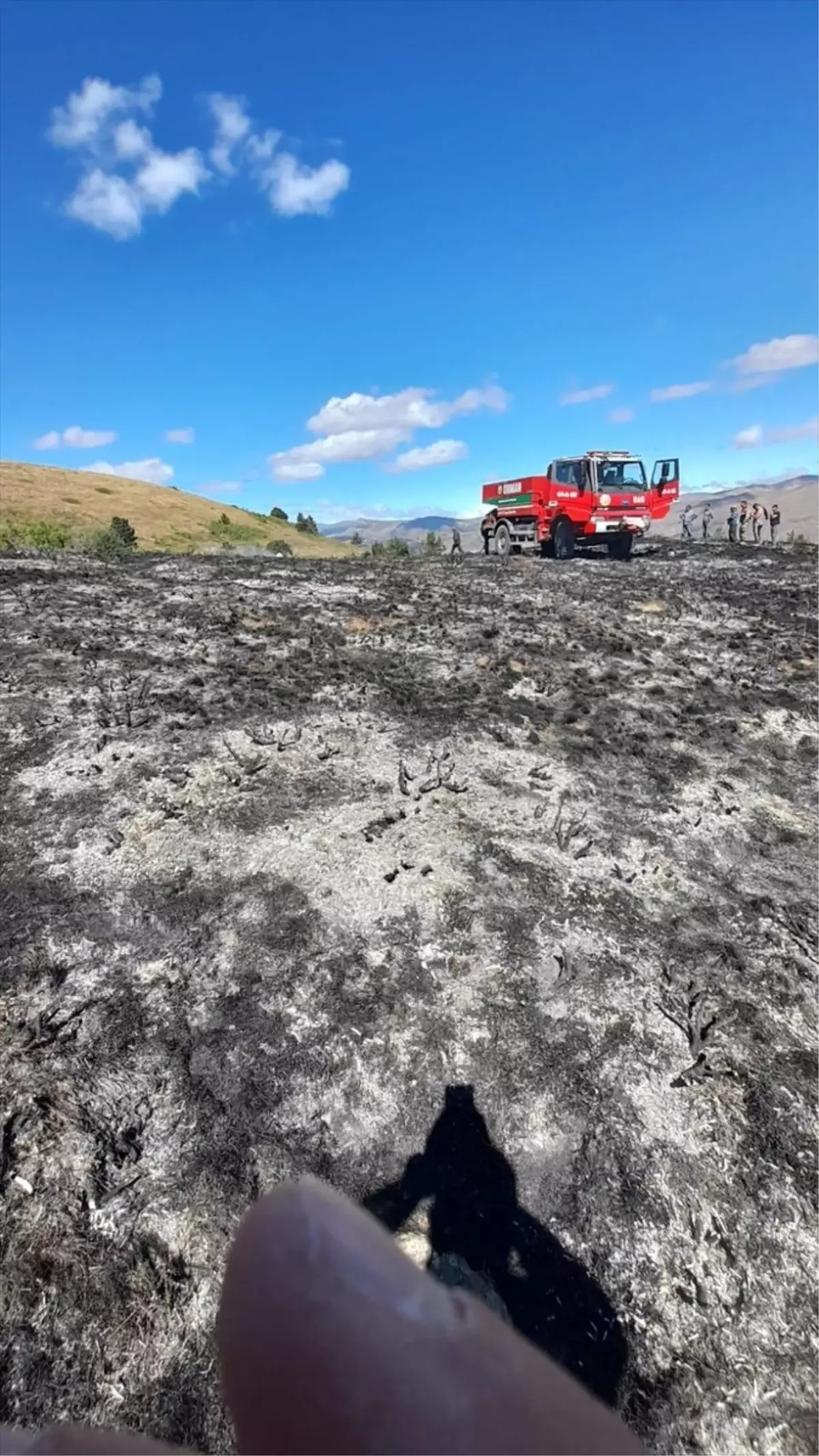 Gümüşhane'de örtü yangınında 2 hektarlık alan zarar gördü