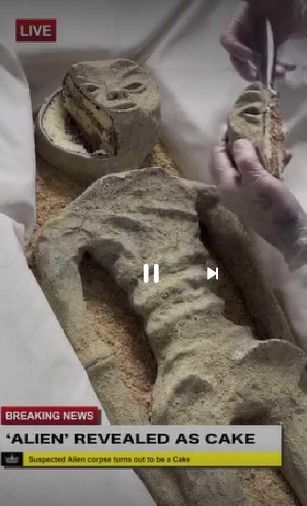 Meksika'daki uzaylı fosillerinin gerçekte kek olduğu iddiası