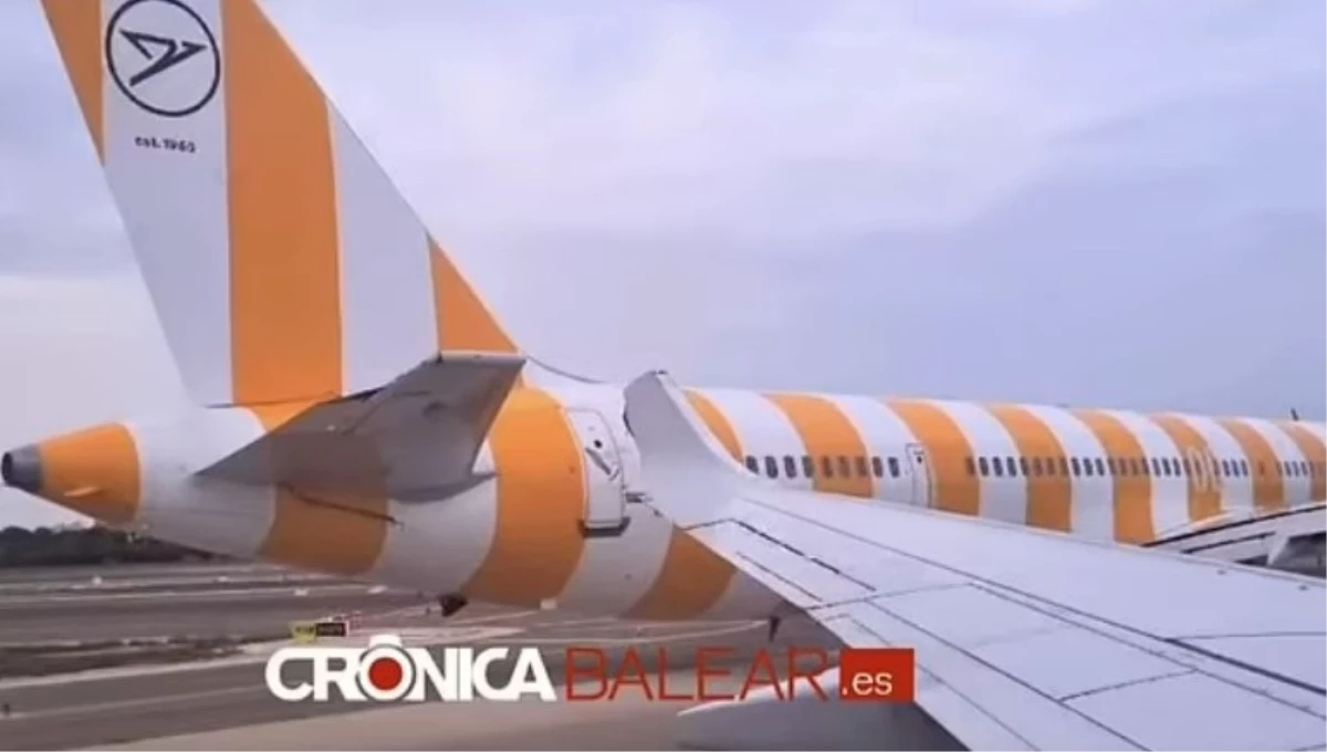 Palma Havalimanı\'nda iki tatil uçağı çarpışması panik yarattı
