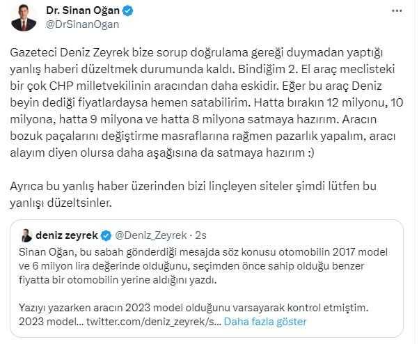 12 milyonluk arabaya mı biniyor? Sinan Oğan'dan iddiayı ortaya atan isme hodri meydan: 8 milyon ver sana satayım