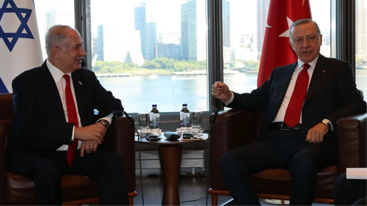 Cumhurbaşkanı Erdoğan, New York\'taki Türkevi\'nde İsrail Başbakanı Netanyahu\'yu kabul etti