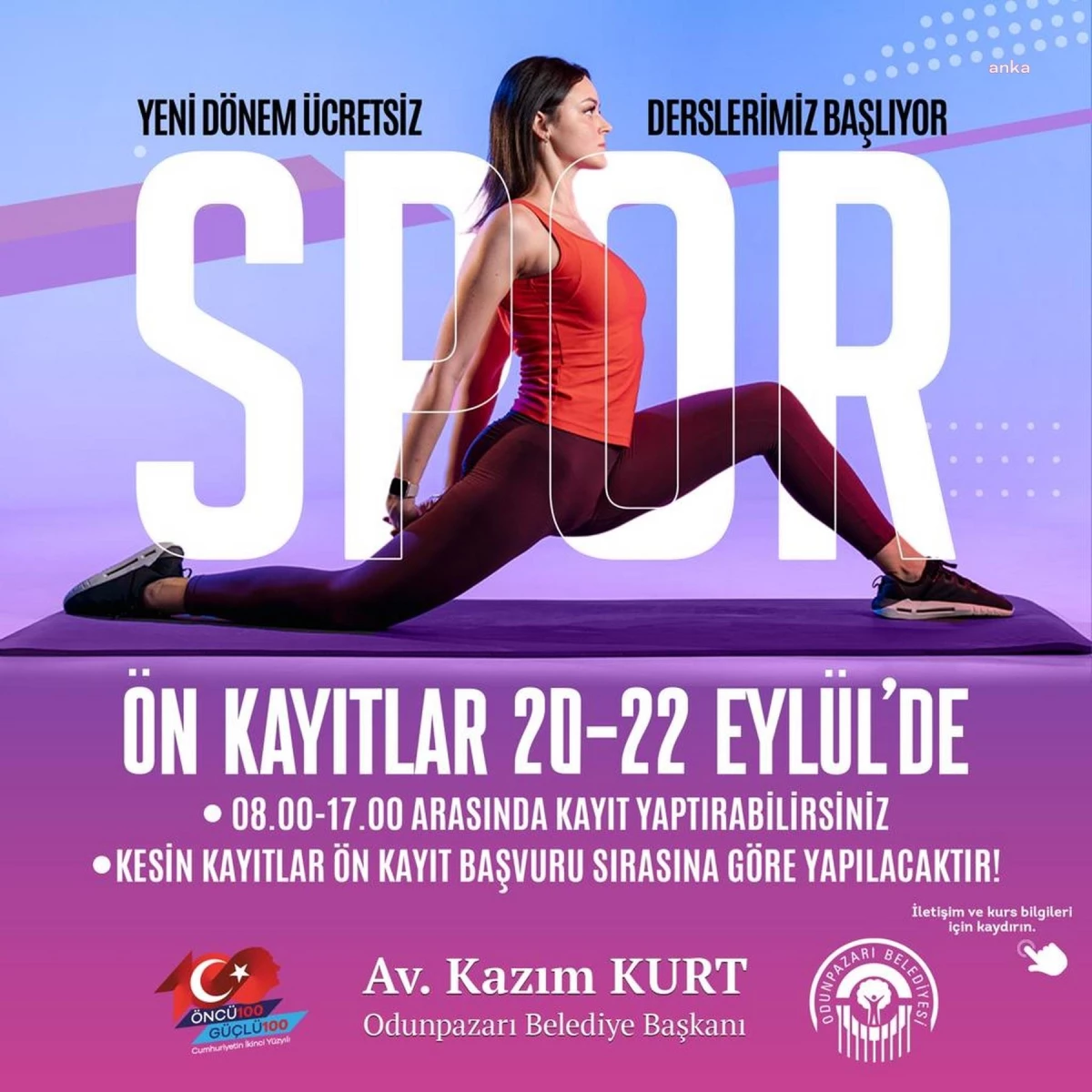 Odunpazarı Belediyesi Spor Atölyeleri İçin Ön Kayıtlar Başladı