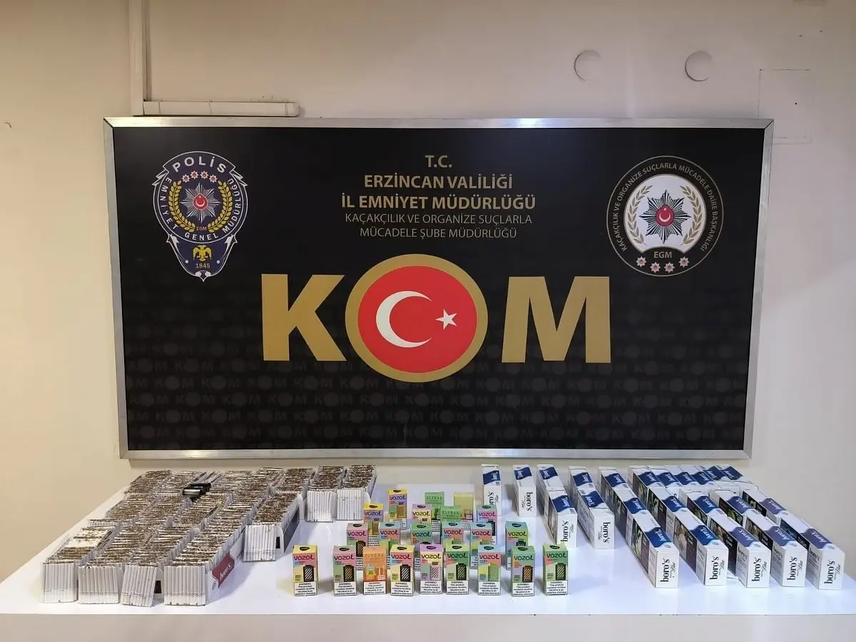 Erzincan\'da Tütün Ürünleri ve Elektronik Sigara Kaçakçılığı Operasyonu