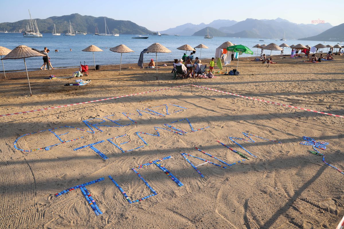 Marmaris Belediyesi, plastik kapaklarla çevre temizliği mesajı verdi