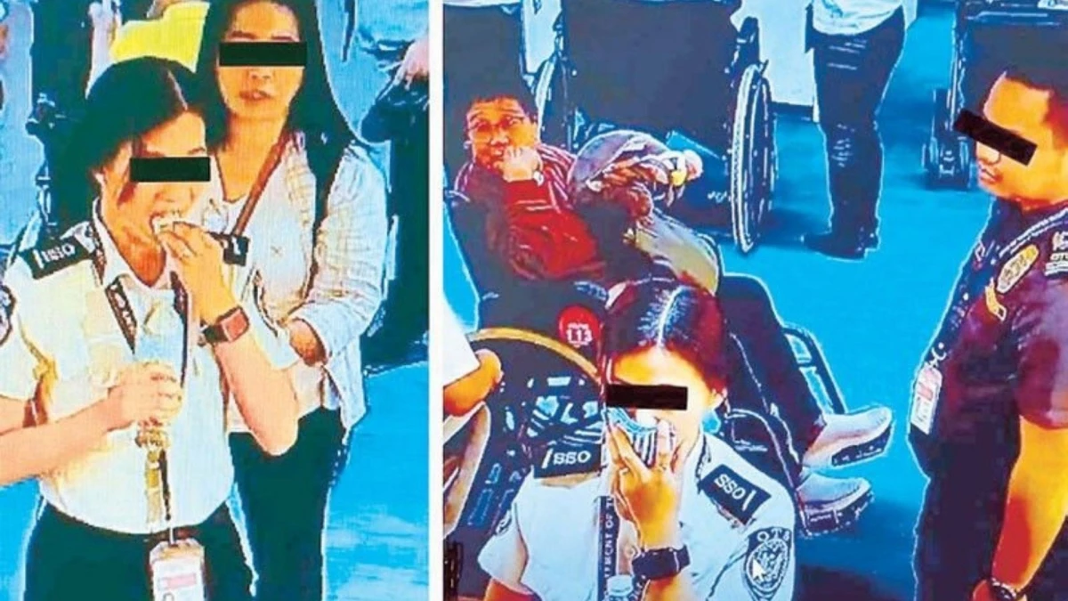 Filipinler\'de havalimanı güvenlik görevlisi çaldığı parayı yutarak kaçmaya çalıştı