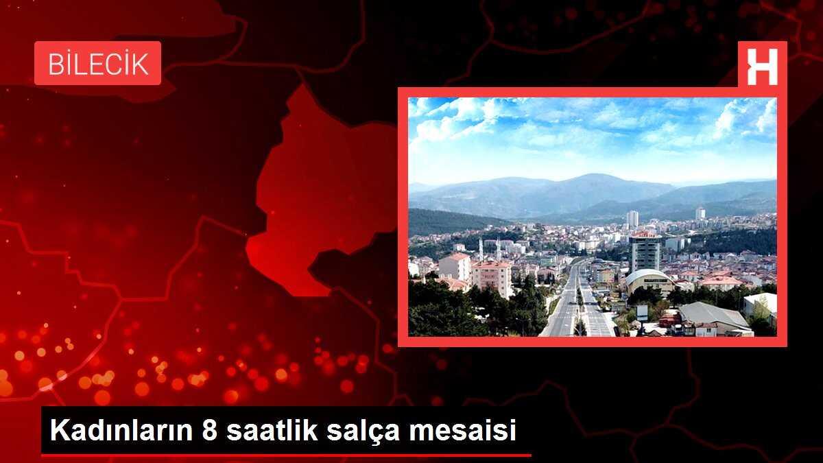 Kadınların 8 saatlik salça mesaisi