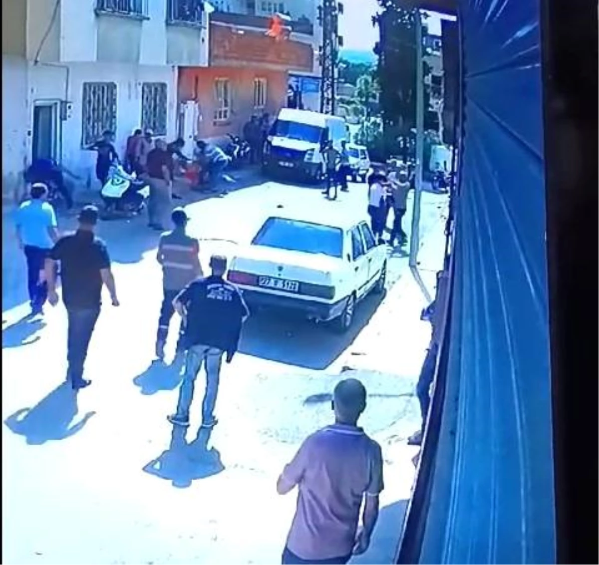 Gaziantep\'te bıçaklı kavga anları güvenlik kamerasında